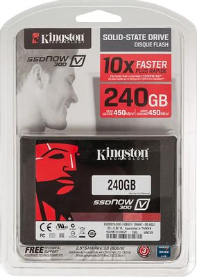 SSD накопитель Kingston V300 SV300S37A/240G 240ГБ, 2.5", SATA III