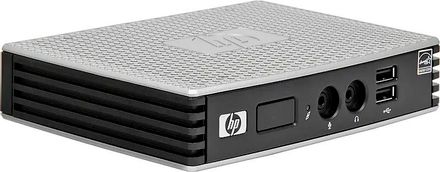 Тонкий клиент HP t5335z,  Marvell Armada 510,  DDR3 1ГБ, без операционной системы,  серебристый и черный [xw887aa]