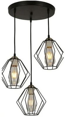Характеристики Люстра IMEX MD.3099-3-P BK+AB, 3 х 60 Вт, черный/черный ...