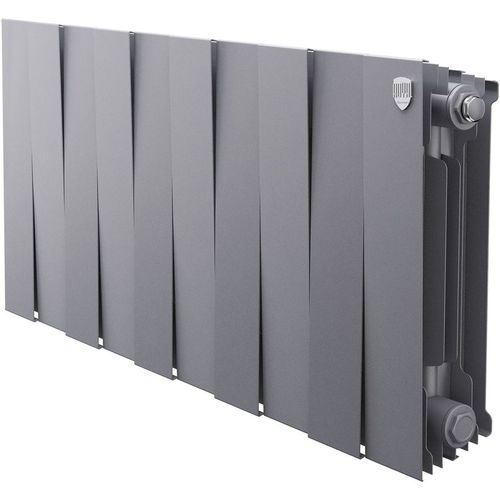 Радиатор биметаллический ROYAL THERMO PianoForte 300, 10 секций, боковое подключение, серебристый