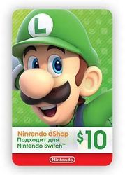 Изображение товара Пополнение игровой валюты Nintendo eShop 10 USD USA, регион: США Изображение товара Пополнение игровой валюты Nintendo eShop 10 USD USA, регион: США