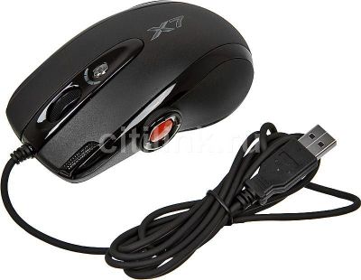 Мышь A4TECH X-755BK, игровая, оптическая, проводная, USB, черный [x ...