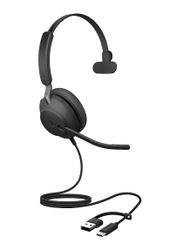 Гарнитура Jabra Evolve2 40 SE, USB, моно, черный