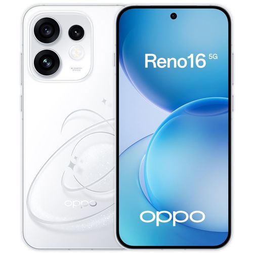 6.32" Смартфон OPPO Reno16 5G 12/256Gb, CPH2865, NFC, AMOLED, 120Гц, 6700мAч, белый