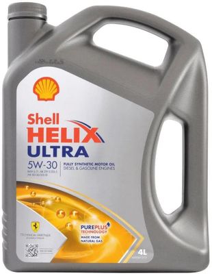 Моторное масло SHELL Helix Ultra, 5W-30, 4л, синтетическое [550046268]