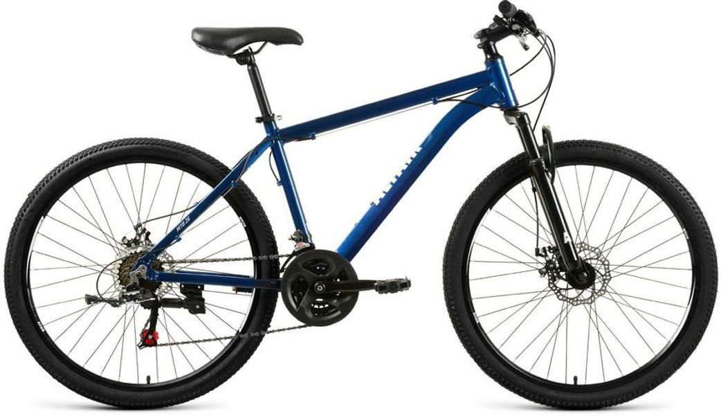 Велосипед ALTAIR 26 Disc (2021), горный (взрослый), рама 17", колеса 26", темно-синий/серебристый, 14.92кг [rbkt1m36gk03]