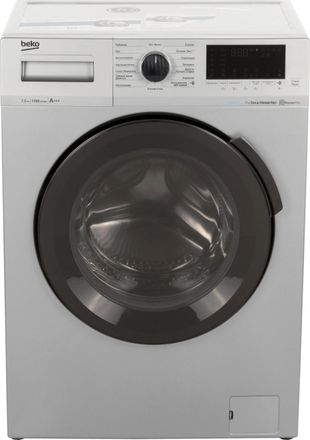 Стиральная машина Beko WSPE7H616S, с фронтальной загрузкой, 7.5кг, 1200об/мин, с паром, инверторная