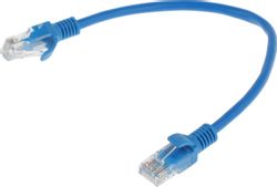Патч-корд CABLEXPERT PP12-0.25M/B литой (molded), UTP, кат.5E, 0.25м,  синий