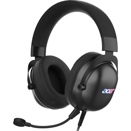 Гарнитура игровая Acer AHW122, для компьютера, мониторные, проводные, черный [zl.hdscc.01u]
