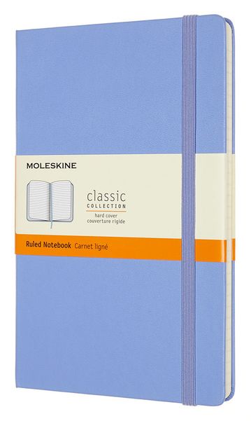 Блокнот Moleskine Classic,  240стр,  в линейку,  твердая обложка,  голубая гортензия [qp060b42]
