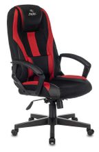 Изображение товара Игровое кресло ZOMBIE 9 на колесиках ткань и экокожа черный красный