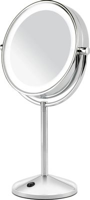 Зеркало Косметическое зеркало BABYLISS 9436E, круглое, 15см, с подсветкой, серебристый