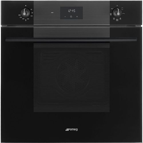 Духовой шкаф электрический SMEG Linea SF6100VB3RU, 70л, дверца с 3 стеклами, черное стекло