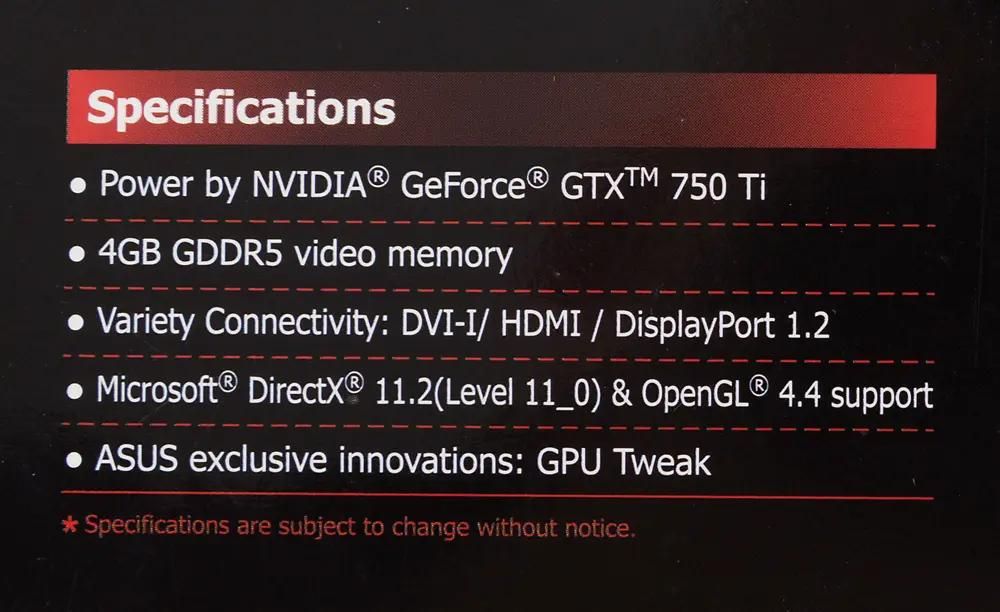 Asus gtx 750ti 4gb clearance