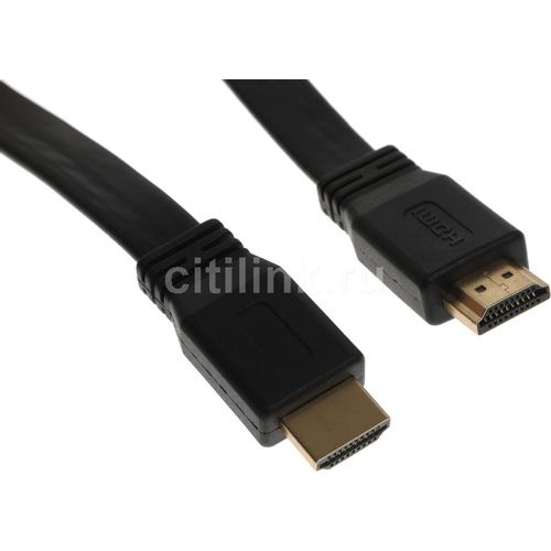 Кабель аудио-видео Buro BU-HDMI-FLAT-v1.4-1.5m, HDMI (m) — HDMI (m), ver 1.4, омедненный, 1.5м, FLAT, черный