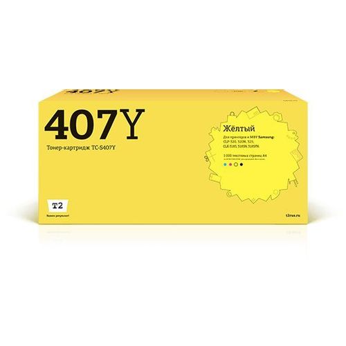Картридж T2 TC-S407Y, CLT-Y407S/SU476A, желтый / TC-S407Y
