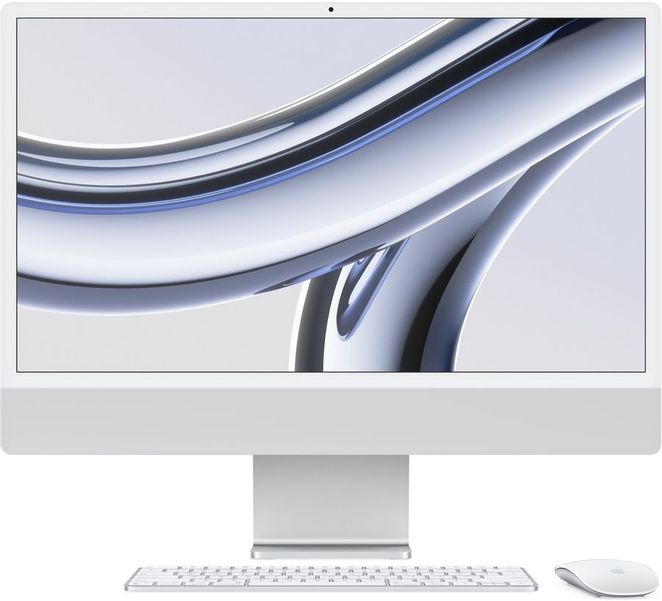 24" Моноблок Apple iMac A2874 4.5K, Apple M3 8 core, 8ГБ 256ГБ SSD,  macOS серебристый [z195000c9]