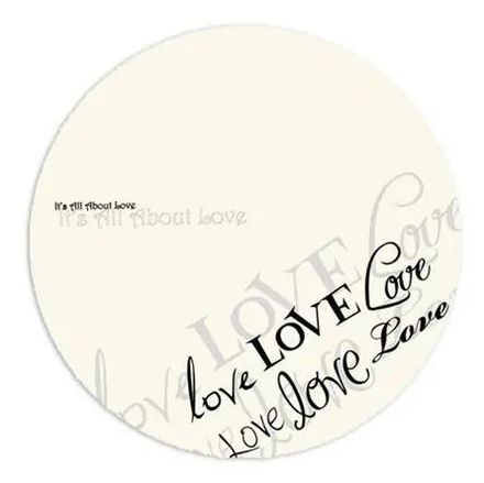 Коврик для мыши G-Cube Love Letters GMBW-20LL (XS) белый, пластик, 190х190х
