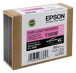 Картридж Epson T580B, светло-пурпурный