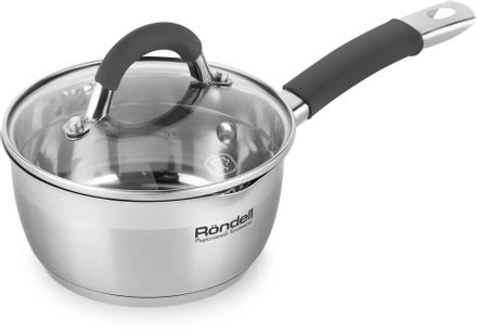 Ковш Rondell Flamme RDS-027, 1л, с крышкой, стальной