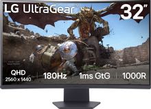 Изображение товара 31.5" Монитор LG UltraGear 32GS60QC-B,  2560x1440,  VA,  180Гц,  2хHDMI,  1хDP,  изогнутый, черный [32gs60qc-b.aruq]
