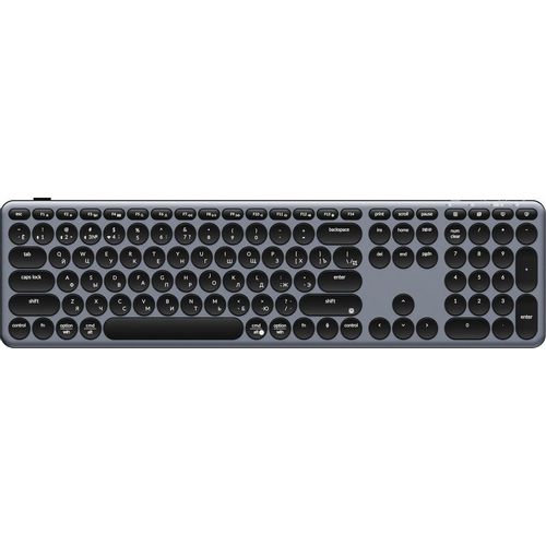 Клавиатура KEYCHRON B5P-K1-RU, беспроводная, USB, Bluetooth/Радиоканал, ножничная, заводское нанесение кириллицы, темно-серый
