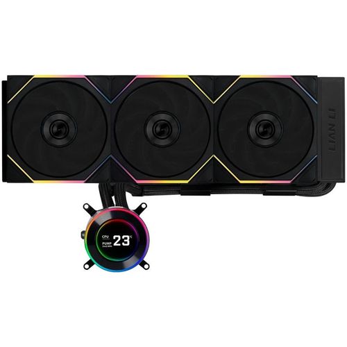 Система водяного охлаждения Lian Li HydroShift II LCD-C 360TL, LCD, 4-pin, ARGB, 120мм, черный, retail [g89.ghs2lcd36tb.r0]