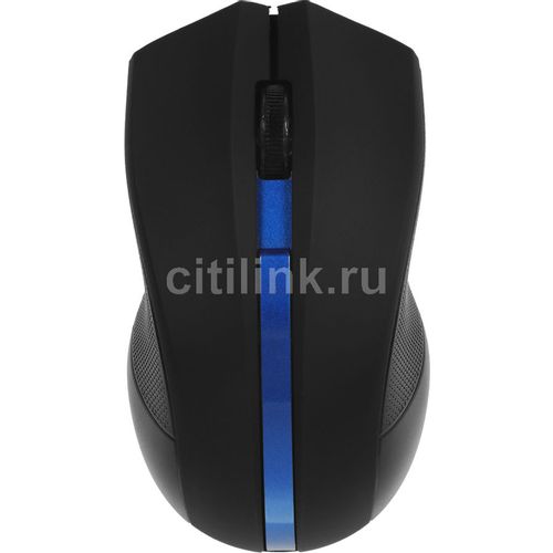 Мышь беспроводная Oklick 615MW, радио, оптическая, USB, 1200dpi, черный и синий [412862]