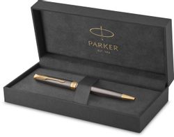 Ручка шариковая Parker Sonnet Grey Core GT чернила черный коробка подарочная