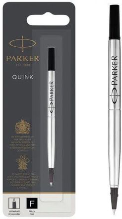 Стержень роллер Parker Quink Z01 тонкий (F) 0.5мм цвет чернил: черный, блистер [1950321]