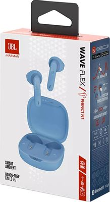 Наушники JBL Wave Flex, Bluetooth, вкладыши, синий [jblwflexblu ...