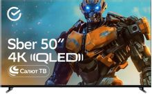 Изображение товара 50" Телевизор SBER SDX-50UQ6032 QLED, 4K Ultra HD, СМАРТ ТВ, Салют ТВ, темно-серый