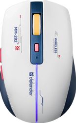Мышь беспроводная Defender Dila MM-282, USB, белый и синий