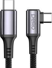 Изображение товара Кабель USB Type-C PERO DC-12 1.5м черный оплетка быстрая зарядка PD