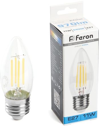 Упаковка ламп LED FERON E27,  свеча, 11Вт, LB-713, 10 шт. [38274-10]