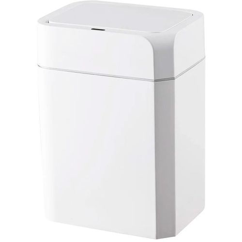 Ведро для мусора KITCHEN JOY Классик JAH6116, 16л, пластик, прямоугольная, сенсорная крышка, белый [kj-jah6116]