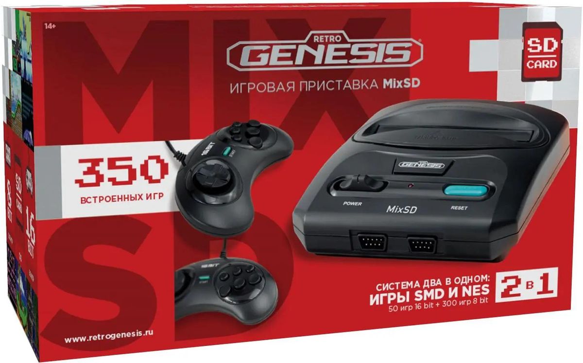 Обзор товара игровая консоль RETRO GENESIS +350 игр MixSD (1705273) в  интернет-магазине СИТИЛИНК