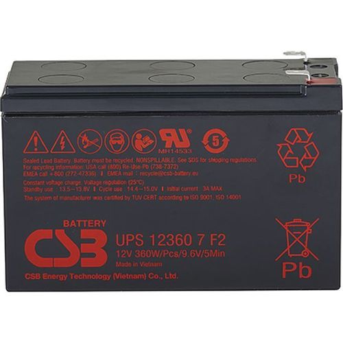 Аккумуляторная батарея CSB UPS 123607 F для ИБП, 12В, 7.5Ач [ups 123607 f2]