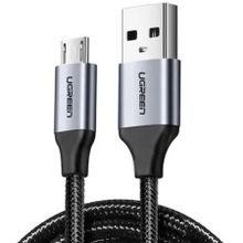 Изображение товара Кабель UGREEN US290 micro USB - USB 2м 2A серый/черный надежный зарядка
