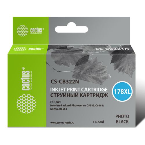 Картридж Cactus CS-CB322N(CS-CB322), №178XL, фото черный / CS-CB322N(CS-CB322)