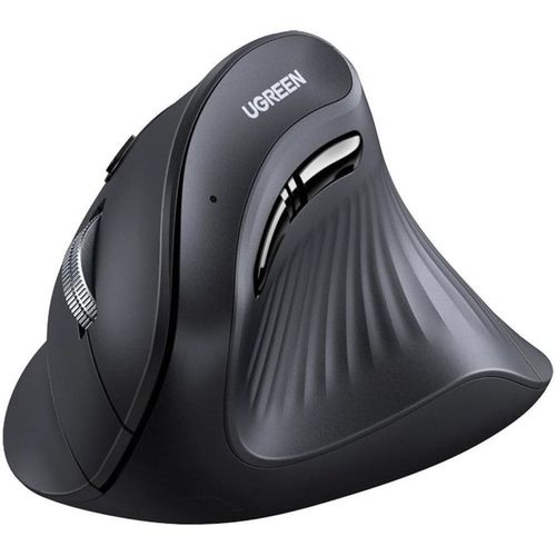 Мышь беспроводная UGREEN MU008mini, Bluetooth/Радио, вертикальная, оптическая, USB, 4000dpi, черный [85765]