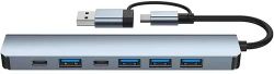 Хаб (разветвитель) PALMEXX PX/HUB-080, серый