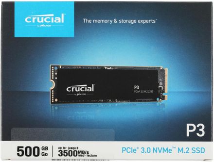 500ГБ SSD накопитель Crucial P3 CT500P3SSD8 M.2 2280, PCIe 3.0 x4