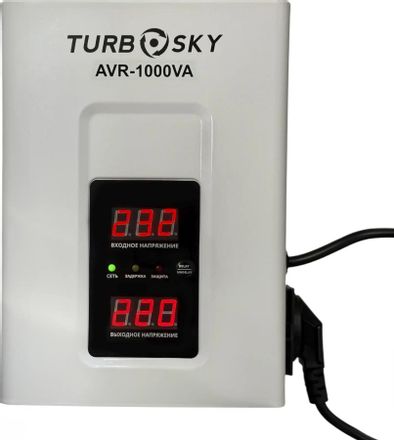 Стабилизатор напряжения TURBOSKY AVR-1000VA, белый