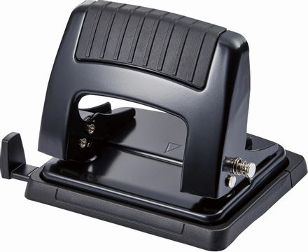 Дырокол KW-Trio 09165BLACK, металлический, до 20 листов, с линейкой