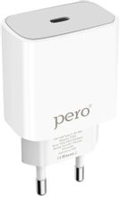 Изображение товара Сетевое зарядное устройство PERO TC03,  USB-C, 18Вт, 3A, белый [тс03whpd]