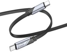 Изображение товара Кабель Hoco U119 Machine 60W charging data cable Type-C to Ty,  USB Type-C (m) -  USB Type-C (m),  1.2м,  плоский,  3A,  черный [05021]