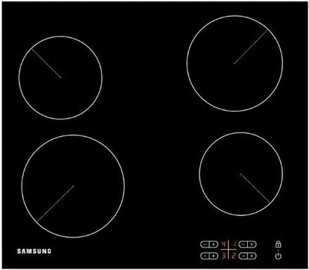 Электрическая варочная панель Samsung C61R2AEE, Hi-Light, независимая, черный