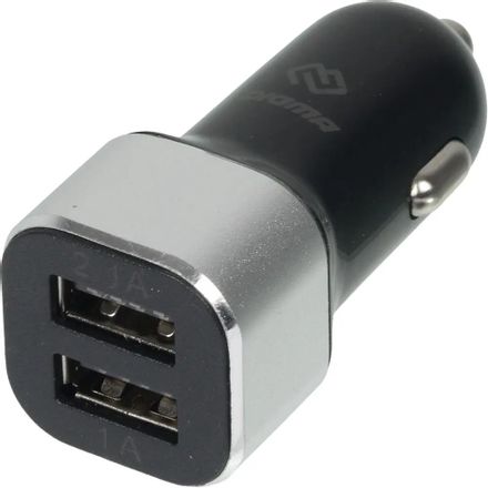 Автомобильное зарядное устройство Digma DGCC-2U-3A-BS, 2xUSB-A, 15Вт, 2.1A, черный