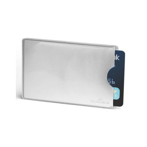Комплект держателей для кредитной карты Durable 8900-23, 54х85мм, серебристый, 10шт DURABLE